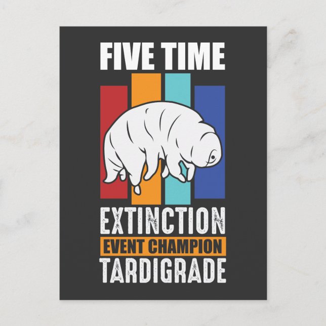 Carte Postale Champion de l'événement Tardigrade Water Bear Exti (Devant)