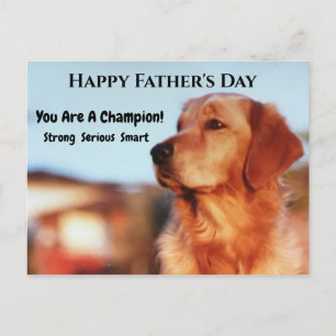 Carte postale Champion Golden Retriever Fête des p