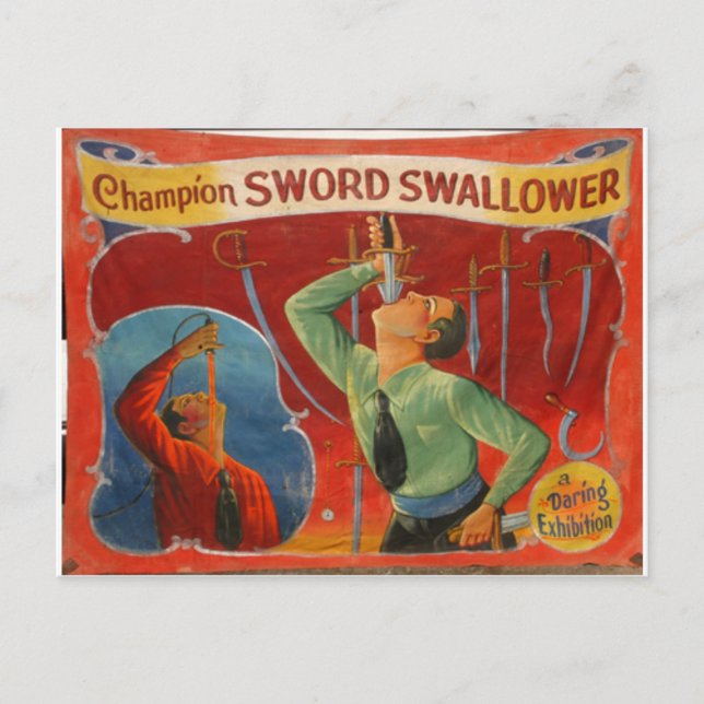 Carte Postale Champion Sword Swallower (Devant)