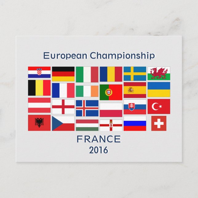 Carte Postale Championnat d'Europe de football 2016 (Devant)