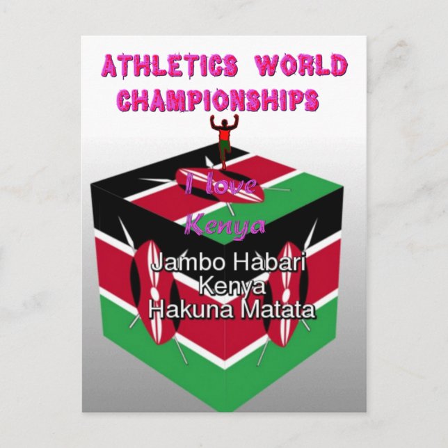 Carte Postale Championnats du monde d'athlétisme Kenya Runner :  (Devant)