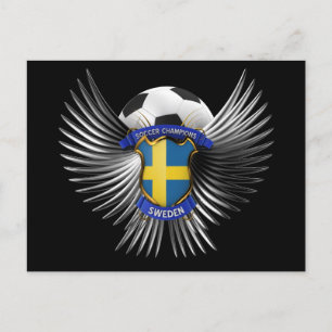 Carte Postale Champions de football de Suède