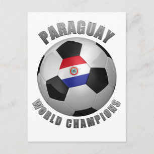 CARTE POSTALE CHAMPIONS DU SOCCER DU PARAGUAY
