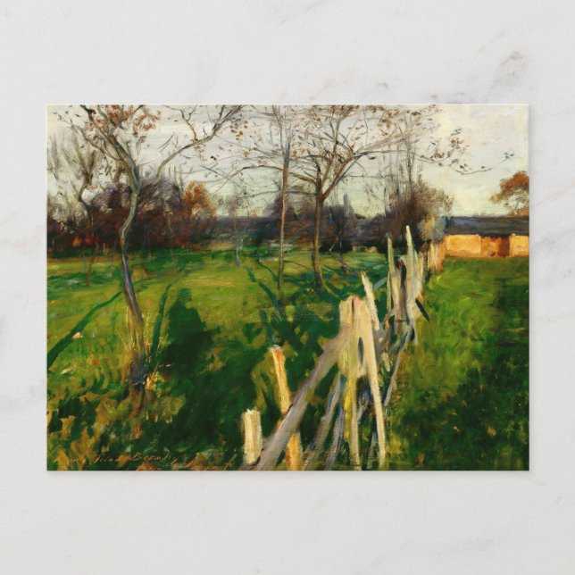 Carte Postale Champs à la maison par John Singer Sargent (Devant)