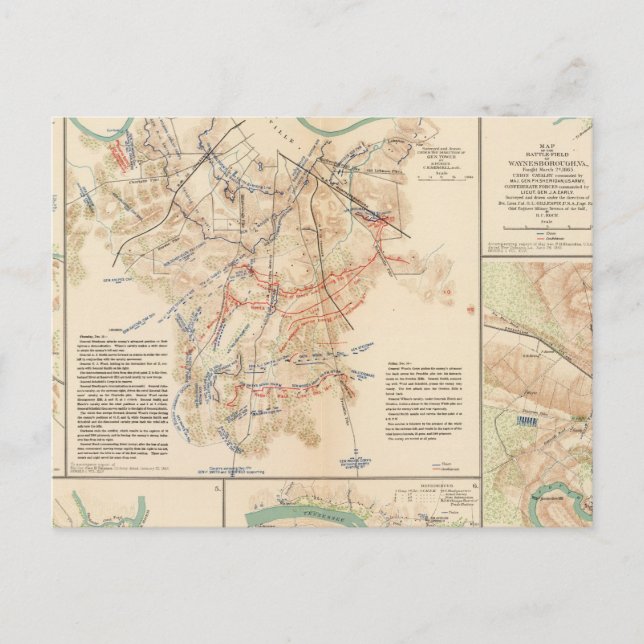 Carte Postale Champs de bataille Nashville, Tenn (Devant)