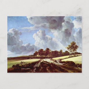 Carte Postale Champs De Blé Par Ruisdael Jacob Isaaksz. Van