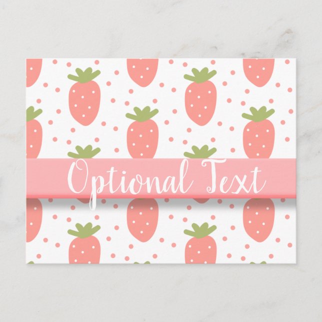 Carte Postale Champs de fraises (Devant)