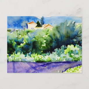 Carte Postale Champs de la lavande paysagère