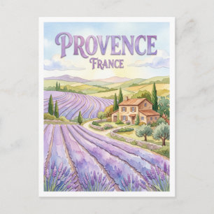Carte Postale Champs de Lavande de Provence Valensole France