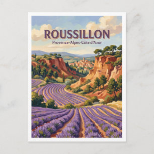 Carte Postale Champs de Lavande Luberon Roussillon France