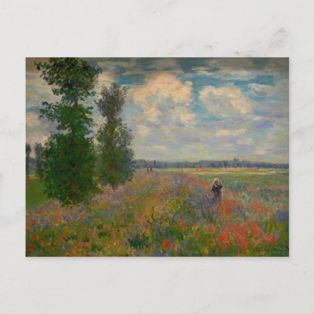 Carte Postale Champs de Pavot Claude Monet Art (Devant)