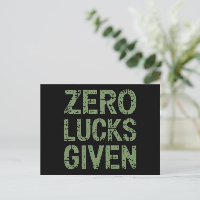 Carte Postale Chance zéro pour la Saint-Patrick hilarante (Debout devant)