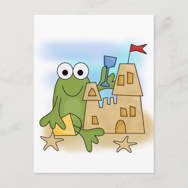 Carte Postale Chandails et cadeaux de Frog Sand Castle (Devant)