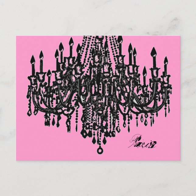 Carte postale Chandelier parisien (Devant)