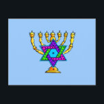 Carte Postale Chandeliers juifs<br><div class="desc">Chandeliers juifs traditionnels symbolisant l'Etoile juive hébraïque et la Lumière. Si vous recherchez des cadeaux juifs,  des idées cadeaux pour Bas et Bar Mitzvah,  des vacances mariages ou juives comme Hanoukka et Pâques,  visitez nos cartes de voeux,  cadeaux pour bébés et cadeaux d'anniversaire.</div>