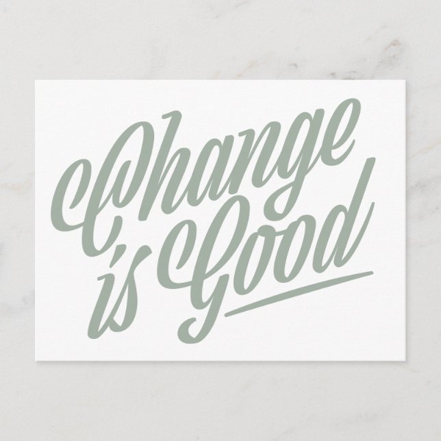Carte Postale Change is Good Moving Faire-part Postcard (Devant)