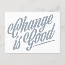 Change is Good Moving Faire-part Postcard