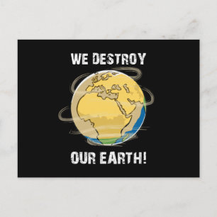 Carte Postale Changement climatique Futur CO2 Planète Terre Idée