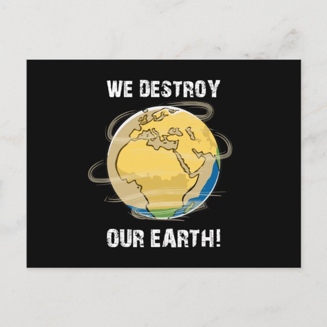 Carte Postale Changement climatique Futur CO2 Planète Terre Idée (Devant)