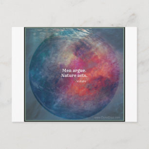 Carte Postale Changement climatique : "Men Argue - Nature Actes 