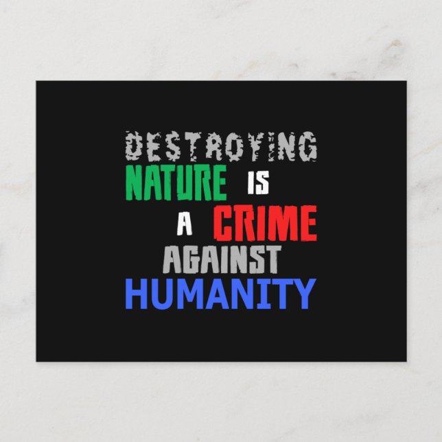 Carte Postale Changement climatique Terre Future Planète CO2 Idé (Devant)