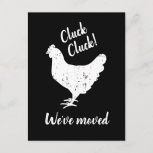 Carte Postale Changement d'adresse chez l'animal de ferme que no