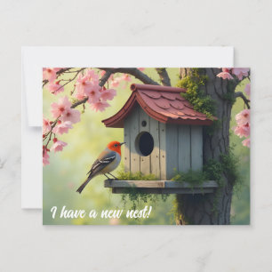 Carte Postale Changement d'adresse du ménage de printemps