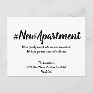 Carte Postale Changement d'adresse d'un nouvel appartement
