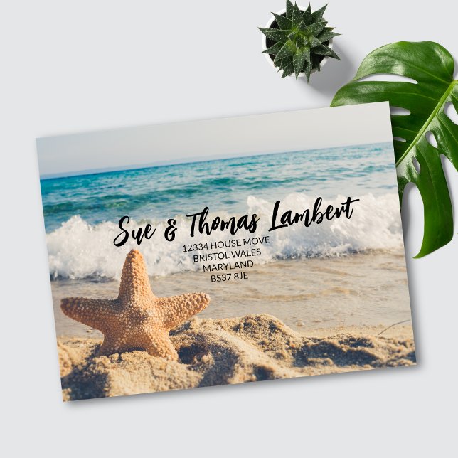 Carte postale Changement d'adresse en bord de mer  (Créateur téléchargé)