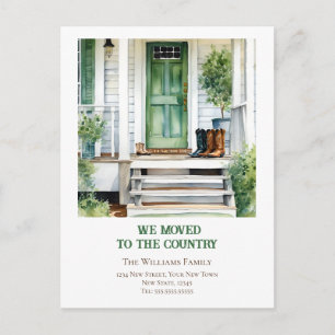 Carte Postale Changement d'adresse Farmhouse Moving Faire-part