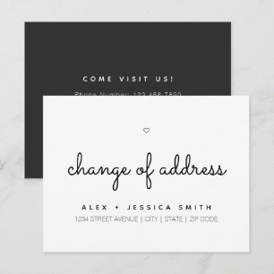 Carte Postale Changement d'adresse Nous avons déménagé Cute Simp