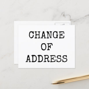 Carte Postale Changement d'adresse simple et minimal