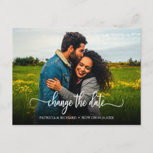 Carte Postale Changement de date Annonce de report de mariage