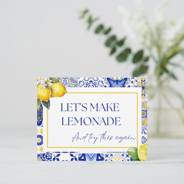 Carte Postale Changement de date report annulé Événement Lemon (Debout devant)