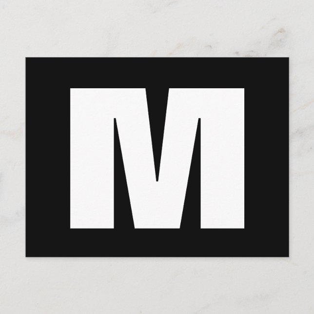 Carte Postale Changement de monogramme personnalisé d'adresse lo (Devant)