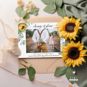Carte Postale Changement de plan Fleurs de soleil jaunes