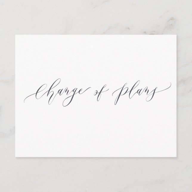 Carte Postale Changement de plan mariage verdure report (Devant)