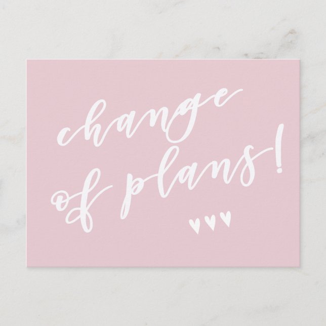 Carte Postale Changement de plan ! Report dû à Corona (Devant)