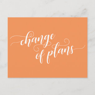 Carte Postale Changement de plan Tangerine Mariage reporté