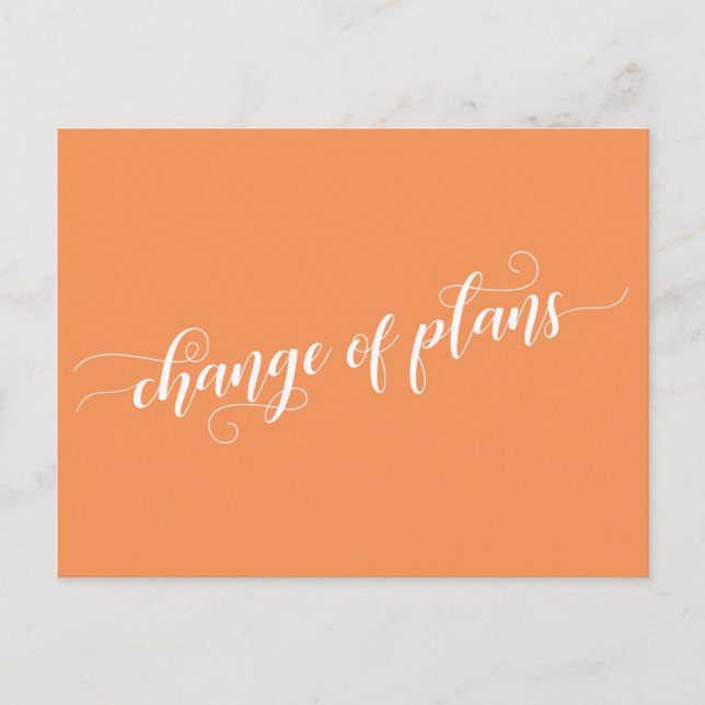 Carte Postale Changement de plan Tangerine Mariage reporté (Devant)