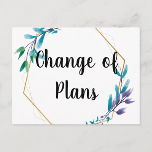 Carte Postale Changement de plans annulation ou report de mariag