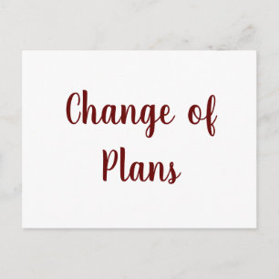 Carte Postale Changement de plans annulation ou report de mariag