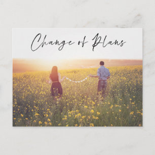 Carte Postale Changement de plans Photo Annonce de date de maria