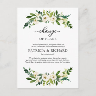 Carte Postale Changement De Plans Verdure Mariage Report