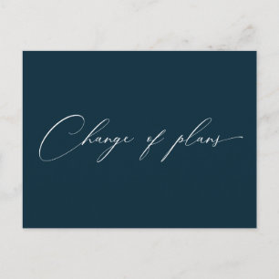 Carte Postale changement de script très élégant mariage de plans