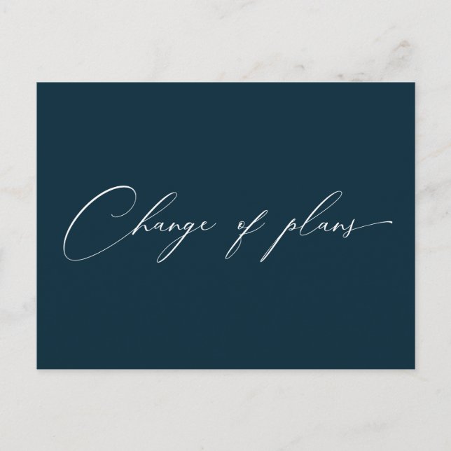 Carte Postale changement de script très élégant mariage de plans (Devant)