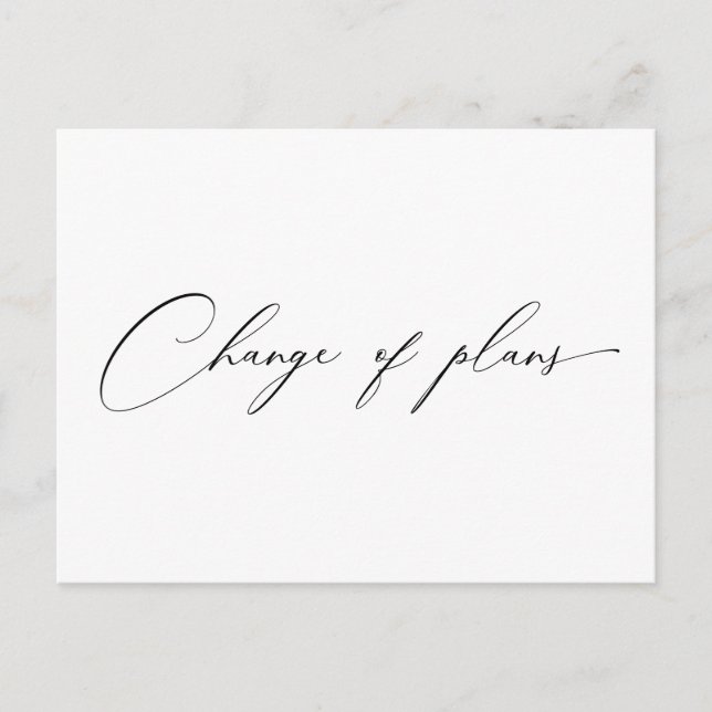 Carte Postale changement de script très élégant mariage de plans (Devant)