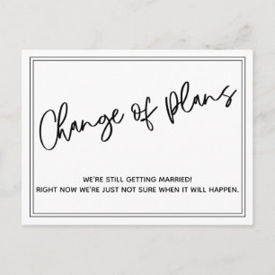 Carte Postale Changement Décontracté et simple des plans Mariage
