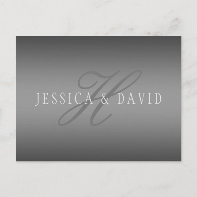 Carte Postale Changement graduel Gray Gradient N'importe quel no (Devant)