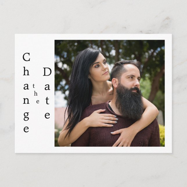 Carte Postale Changer la date Ajoutez votre propre image (Devant)